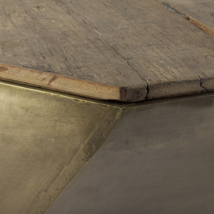 Mercana - Esagono Coffee Table in Gold, Metal