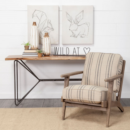 Mercana Papillion Console Table - Black/Brown, Wood