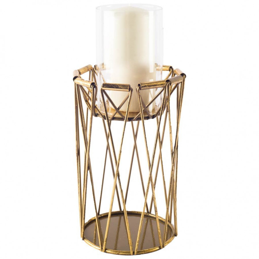 Mercana Othello Large Candle Holder - Gold, Metal
