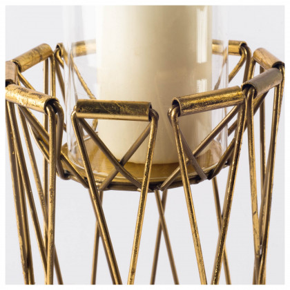 Mercana Othello Large Candle Holder - Gold, Metal