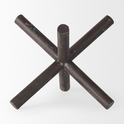 Mercana Astericks I Large 10L x 10W Metal Decor Object - Brown