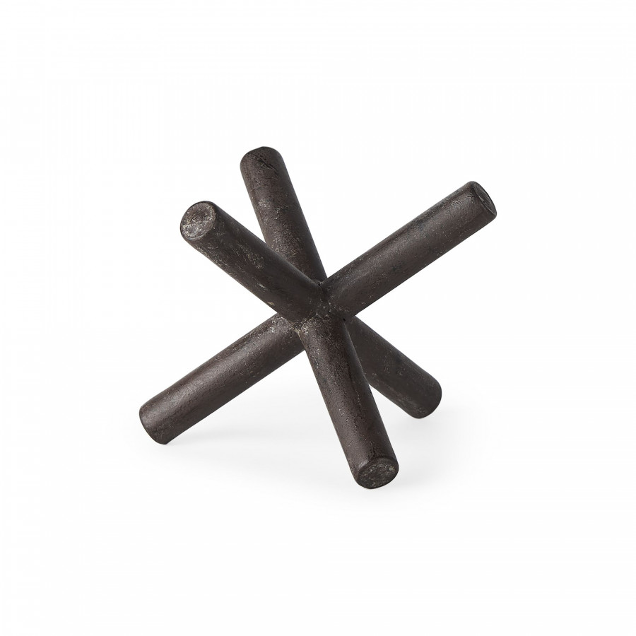 Mercana Astericks III Small 6L x 6W Metal Decor Object - Brown