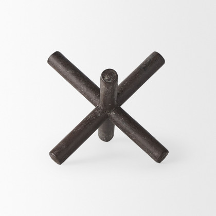 Mercana Astericks III Small 6L x 6W Metal Decor Object - Brown