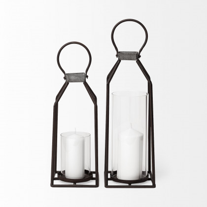 Mercana - Kingston Candle Holder in Black, Metal