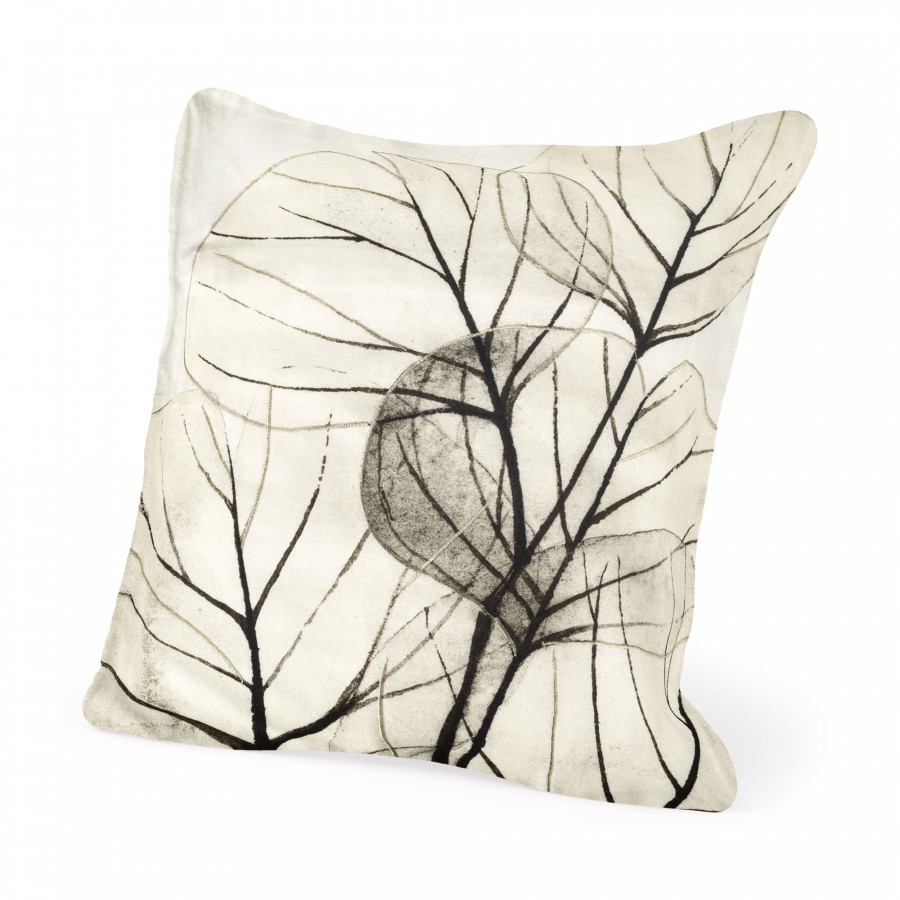 Mercana Edge of Twilight 18 x 18 Leaf Pattern Decorative Pillow Cover