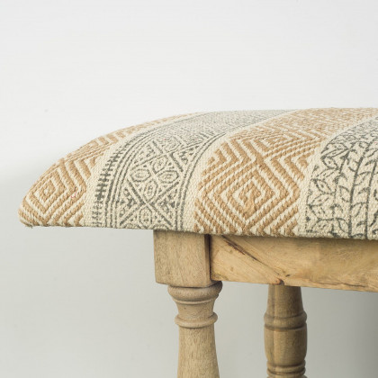 Mercana Greenfield Bench with Wood Frame - Beige