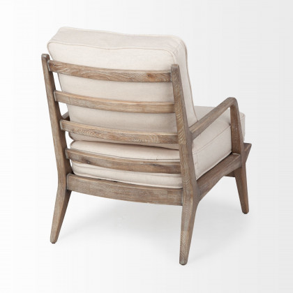 Mercana Harman Upholstered Accent Chair - White, Wood