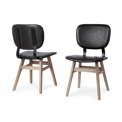 Mercana Haden Dining Chair (Set of 2) - Black, Wood