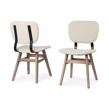 Mercana Haden Dining Chair (Set of 2) - Cream, Wood