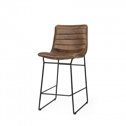 Mercana Meritt Leather Seat Bar/Counter Stool