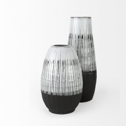 Mercana Tanami Vase - Brown/White, H19"