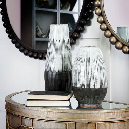 Mercana Tanami Vase - Brown/White, H19"