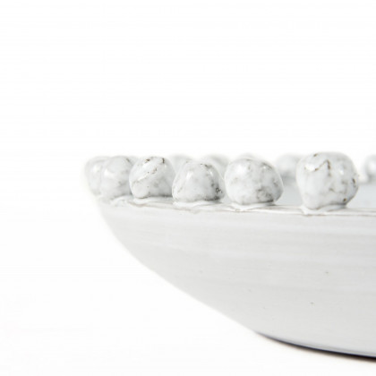 Mercana - Basin 16" Round Off-White Glazed Decorative Bowl