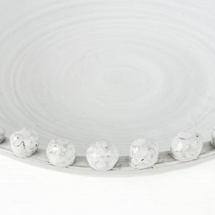 Mercana - Basin 16" Round Off-White Glazed Decorative Bowl