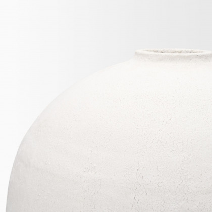 Mercana Karakum I Short Textured Ceramic Vase - White