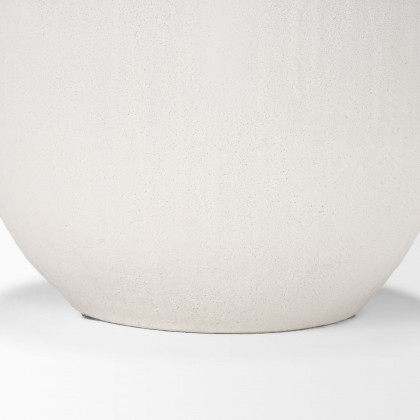 Mercana Karakum I Short Textured Ceramic Vase - White