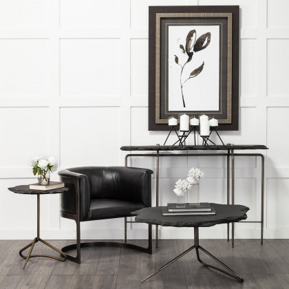 Mercana Pinera Accent Table - Black, Metal