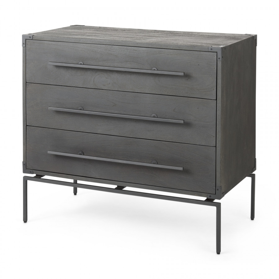 Mercana - Ward Accent Cabinet in Brown, Solid Wood