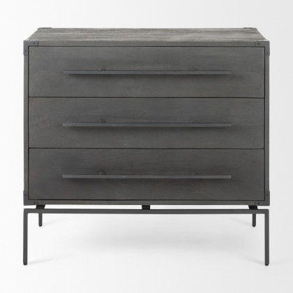 Mercana - Ward Accent Cabinet in Brown, Solid Wood