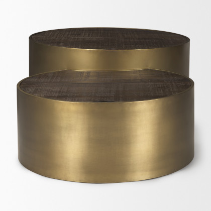 Mercana Eclipse Coffee Table - Gold, Wood