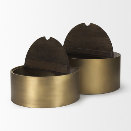 Mercana Eclipse Coffee Table - Gold, Wood