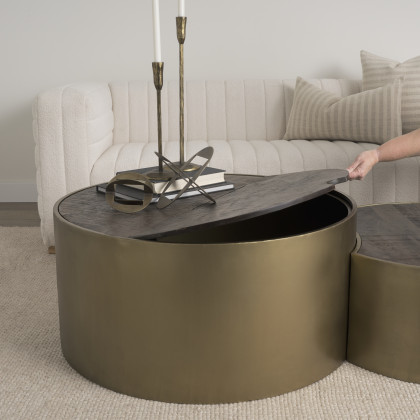 Mercana Eclipse Coffee Table - Gold, Wood