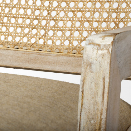 Mercana - Teryn Accent Chair in Beige, Solid Wood