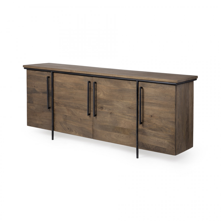 Mercana - Maddox Sideboard in Brown, Solid Wood