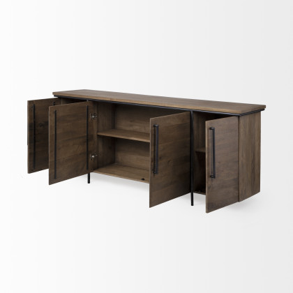 Mercana - Maddox Sideboard in Brown, Solid Wood
