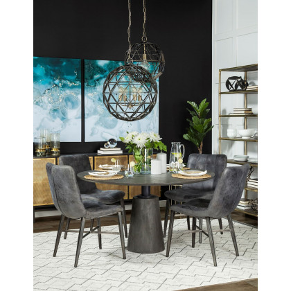 Mercana Maxwell Dining Table - Black, Wood