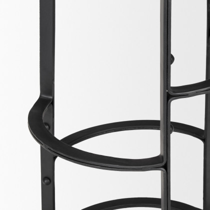 Mercana - Neo Wood Seat Bar/Counter Stool in Black, Solid Wood