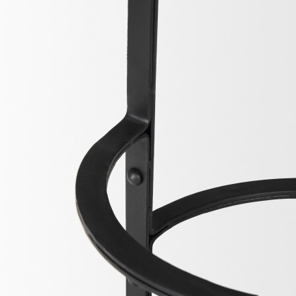Mercana - Neo Wood Seat Bar/Counter Stool in Black, Solid Wood