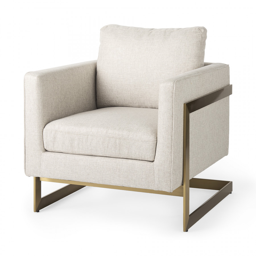 Mercana - Rupert Accent Chair in Cream, Linen