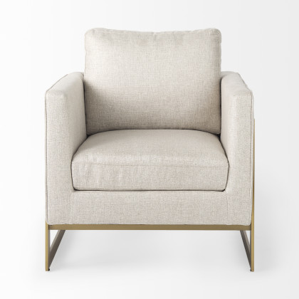 Mercana - Rupert Accent Chair in Cream, Linen