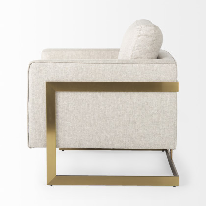 Mercana - Rupert Accent Chair in Cream, Linen