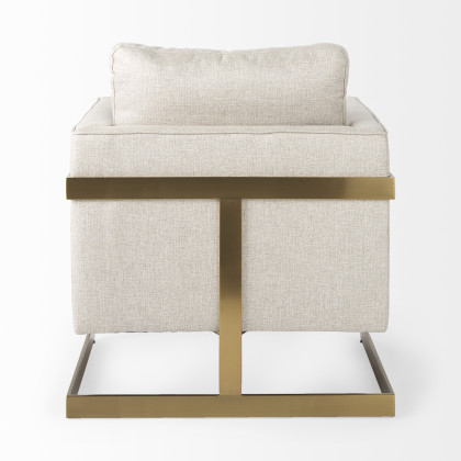Mercana - Rupert Accent Chair in Cream, Linen