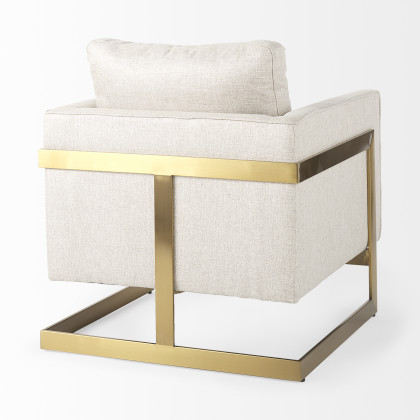 Mercana - Rupert Accent Chair in Cream, Linen