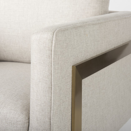 Mercana - Rupert Accent Chair in Cream, Linen
