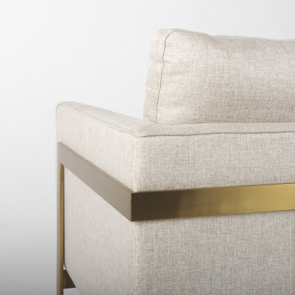 Mercana - Rupert Accent Chair in Cream, Linen