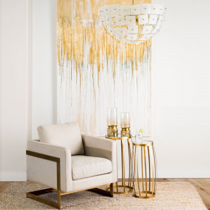 Mercana - Rupert Accent Chair in Cream, Linen
