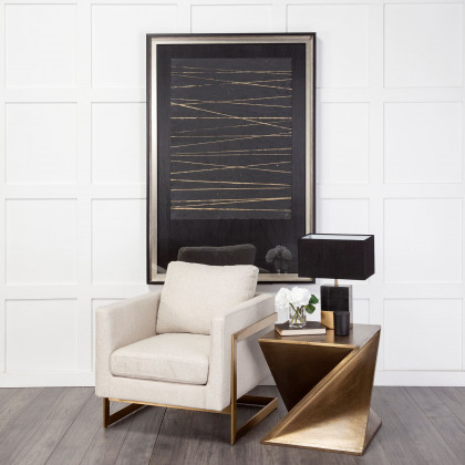 Mercana - Rupert Accent Chair in Cream, Linen