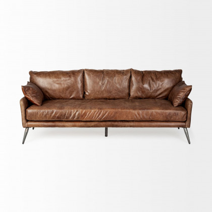 Mercana Cochrane 3 Seater Sofa - Brown, Leather