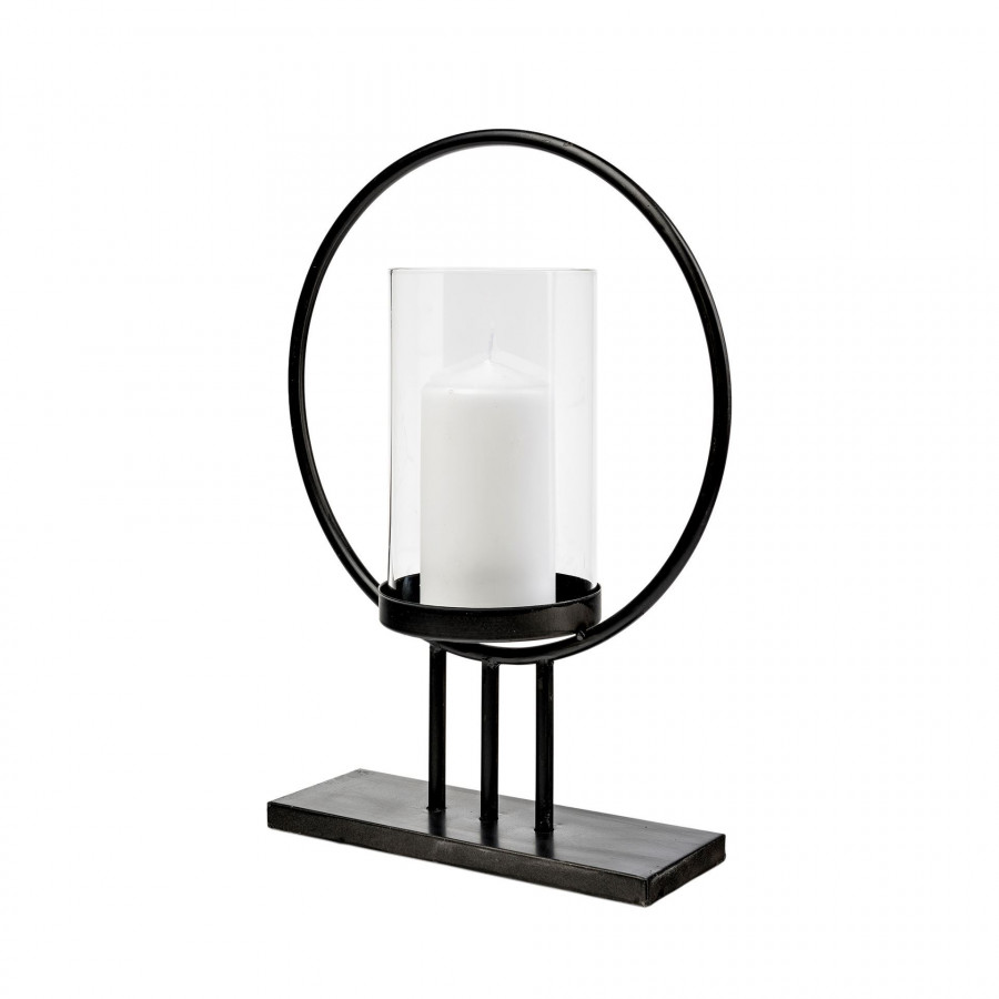 Mercana - Saturn Candle Holder in Black/White, Metal