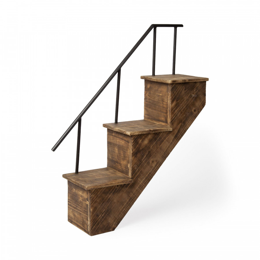 Mercana - Page Wood and Metal Wall Shelf