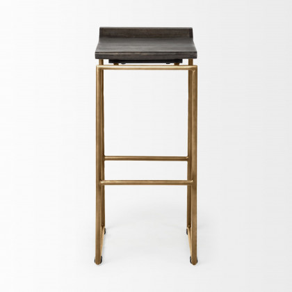 Mercana Givens 32" Counter Stool - Brown/Gold