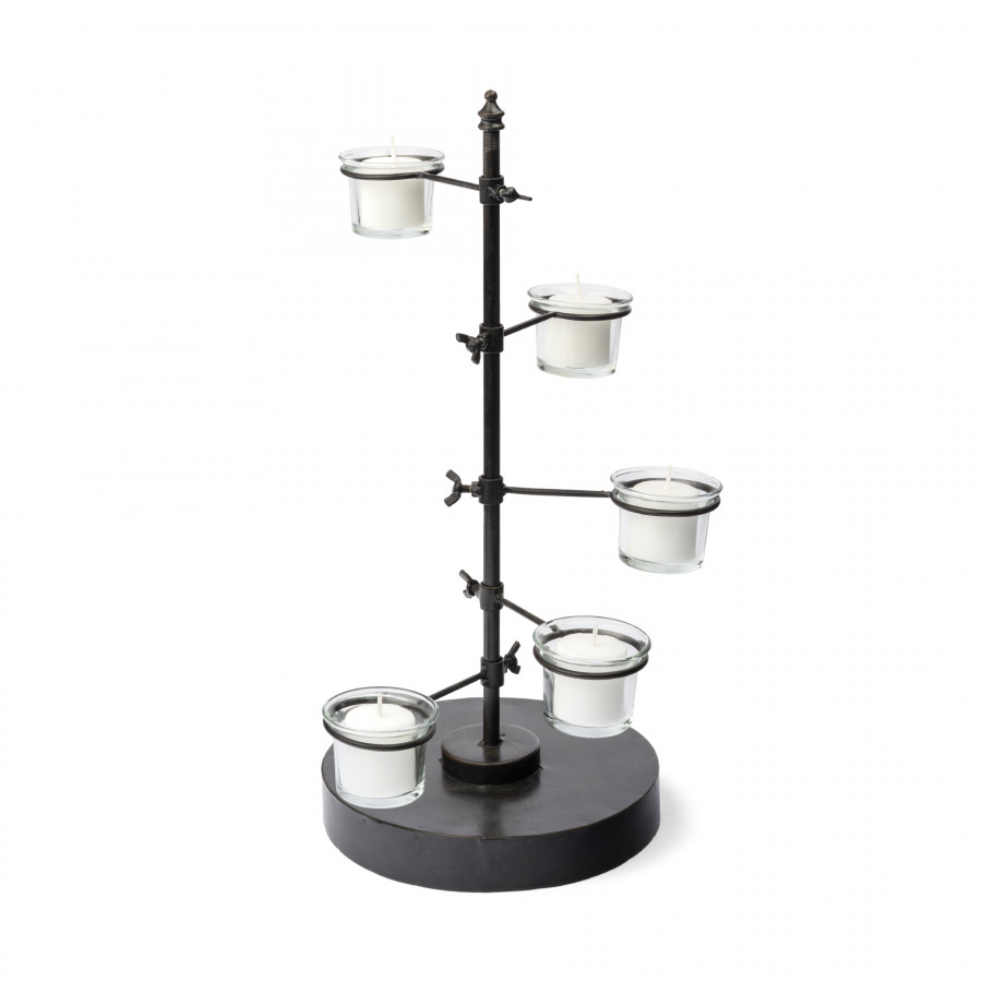 Mercana - Jaran Candle Holder in Black, Metal
