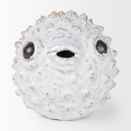 Mercana Spike II Large 10L x 6W Ceramic Puffer Fish - White