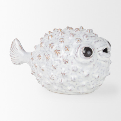 Mercana Spike II Large 10L x 6W Ceramic Puffer Fish - White