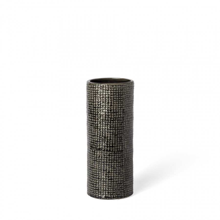 Mercana Kona Vase - Black/Gold, H10"