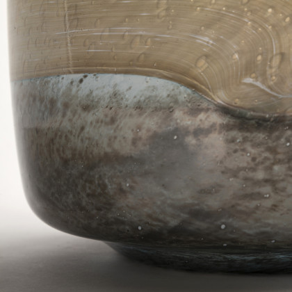 Mercana Nasser Vase - Blue/Gold, H9"